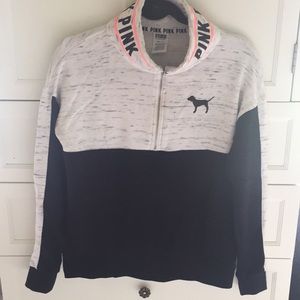 PINK quarter zip hoodie XS. GREAT condition!
